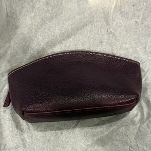 Portland  Leather Plum Eclipse Makeup Bag